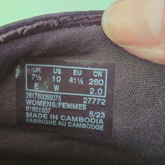 Clarks Collection Hearth Faye Burgundy Suede Zip Closure Booties Size 10W - Picture 12 of 14